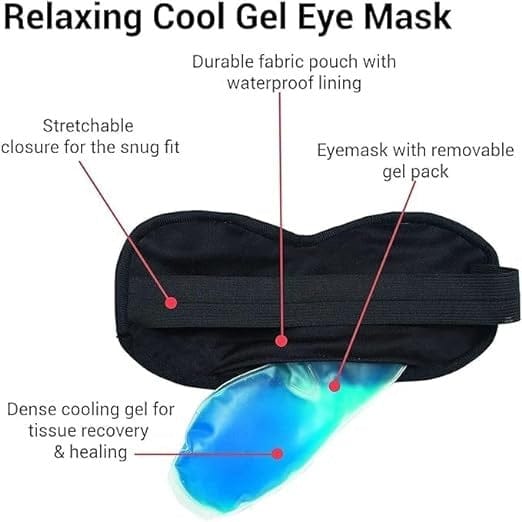 Cooling Sleeping Gel Eye Mask – Soft Relaxing Eye Cover for Puffy Eyes & Better Sleep (Random Design)