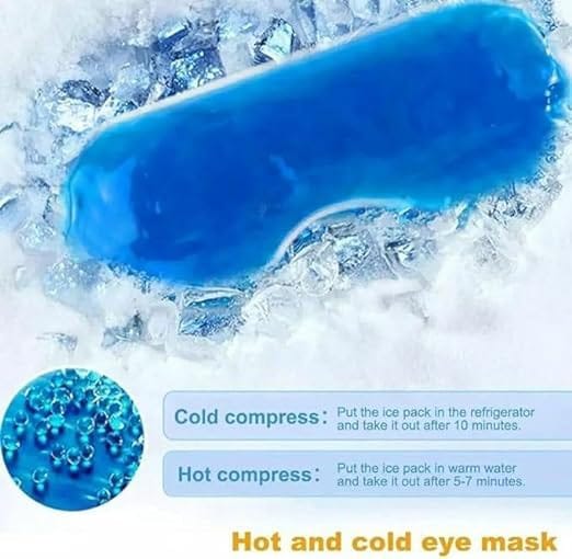 Cooling Sleeping Gel Eye Mask – Soft Relaxing Eye Cover for Puffy Eyes & Better Sleep (Random Design)