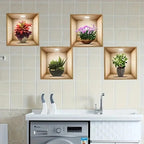 Set of 3 Pcs 3D Wallpaper Sticker Sheets – Decorative Wall Panels for Home & Office Décor