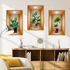 Set of 3 Pcs 3D Wallpaper Sticker Sheets – Decorative Wall Panels for Home & Office Décor