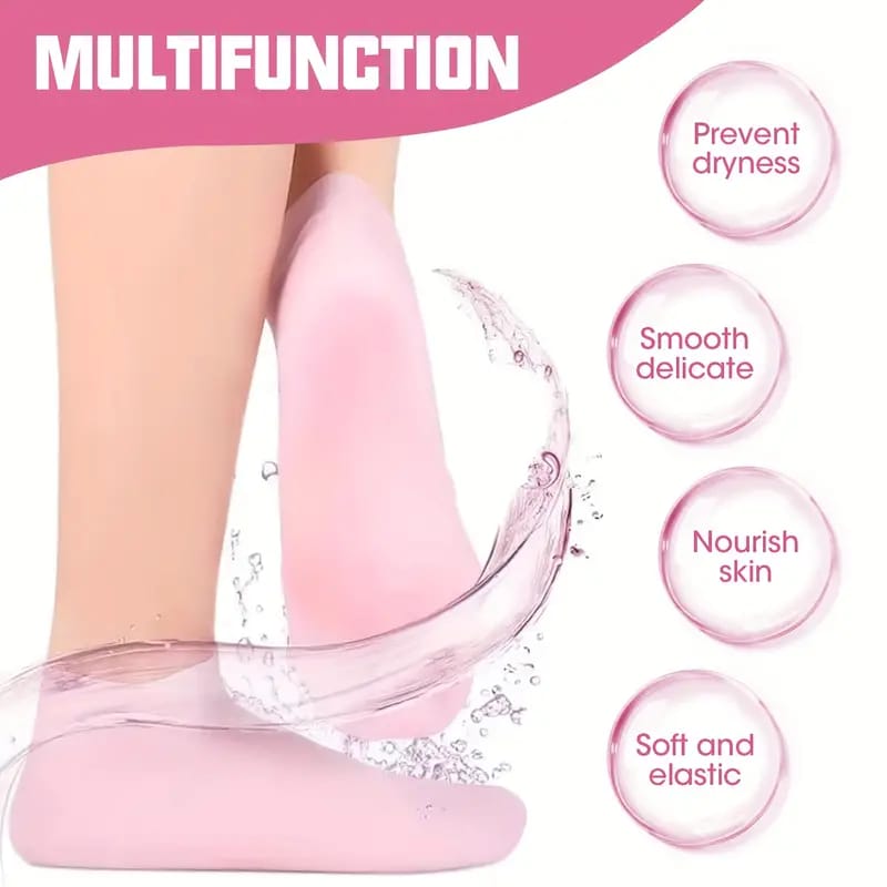 Premium High Quality Moisturizing Gel Socks – Soft Silicone Heel Repair Socks for Dry & Cracked Feet