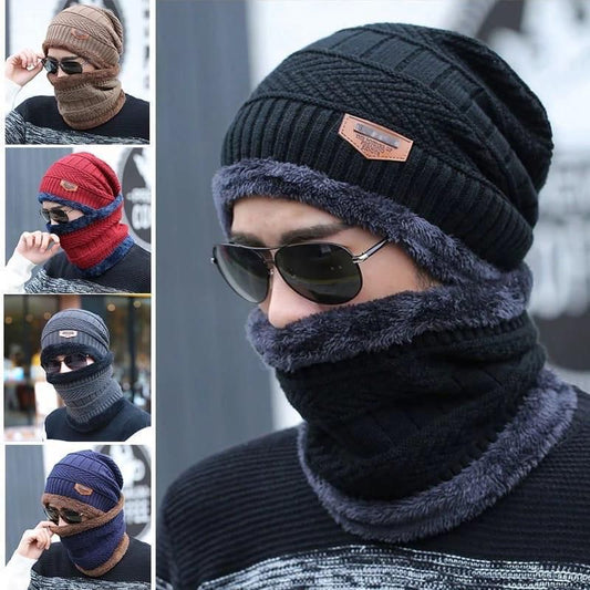 Premium Winter Cap with Neck Muffler – Soft Woolen Beanie & Neck Warmer Set for Extreme Cold