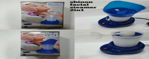 Shinon facial steamer with packaging on a white background