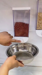 1.5kg Transparent Cereal Dispenser – Wall-mounted Cereal & Grain Storage Container
